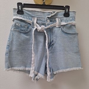 7 For All Mankind Belted Jean Shorts NWT
